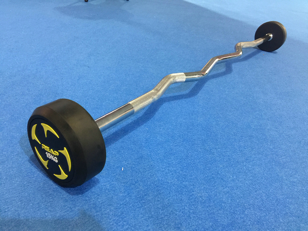 REAP rubber fixed barbell curl handle