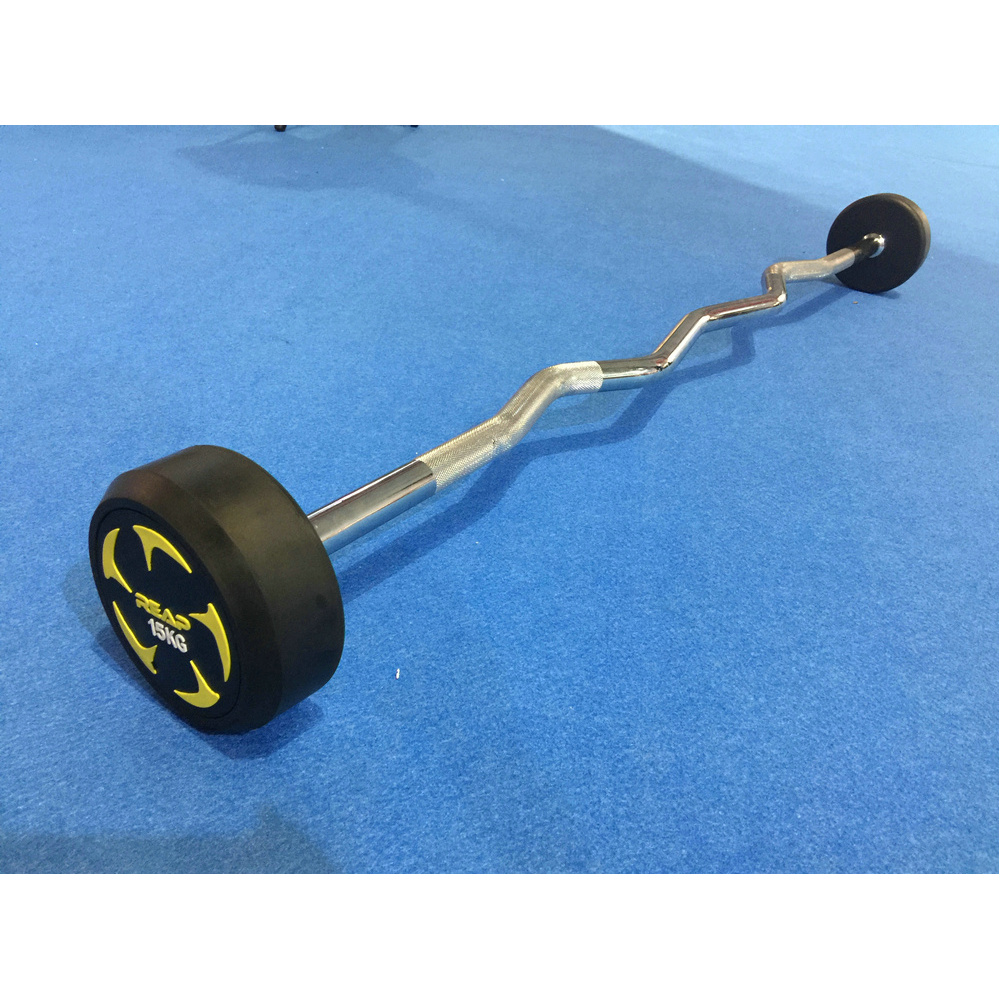 REAP rubber fixed barbell curl handle